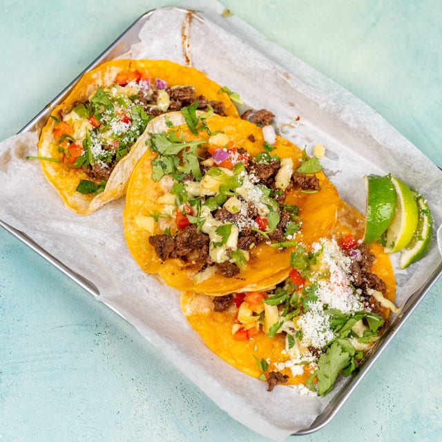Steak al Pastor Tacos.